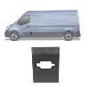 Moulure bouchon montant latérale centrale gauche pour RENAULT MASTER III phase 3, depuis 2019, trou feu clignotant, Noire, Neuve