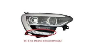 Phare avant droit pour RENAULT MEGANE IV 2016-2020, H7+H7, avec feu diurne FULL LED, fond noir, Neuf