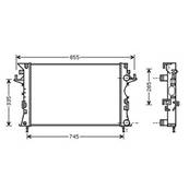 Radiateur de refroidissement moteur pour RENAULT LAGUNA II ph.1 2001-2005, OEM: 8200008764, Neuf