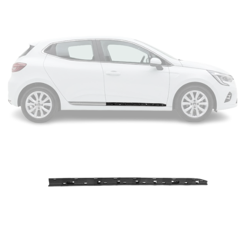Moulure porte avant droite pour RENAULT CLIO V phase 1, 2019-2023, trous profil, noire, baguette Neuve