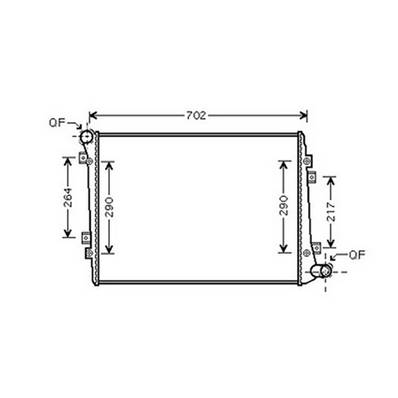 Radiateur de refroidissement moteur pour VOLKSWAGEN TOURAN I ph.2 2006-2010, OEM: 1K0121251AN, Neuf