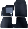 Kit 4 Tapis de sol Auto pour FORD FOCUS III phase 1, 2011-2014, avec sigle FOCUS, moquette noire, avec CLIPS, Neuf