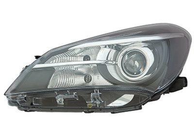 Phare Optique avant gauche pour TOYOTA YARIS III phase 2, 2014-2016, HIR 2, réglage électrique, fond noir, Neuf