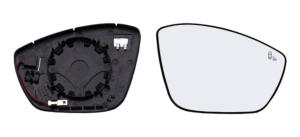 Miroir Glace rétroviseur droit pour PEUGEOT 208 phase 1, 2012-2015, Système BLIS, dégivrant, à clipser, Neuf