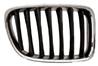 Grille de radiateur droite pour BMW X1 E84 ph. 1 2009-2012, noire avec profil chrom, Neuve
