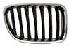 Grille de radiateur droite pour BMW X1 E84 ph. 1 2009-2012, noire avec profil chromé, Neuve