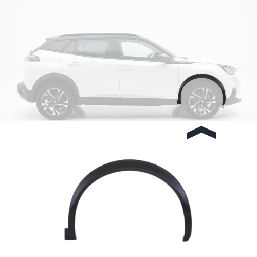 Embout - Tour d'aile avant droite pour PEUGEOT 2008 II ph.1 2019-2023, noir, Neuf
