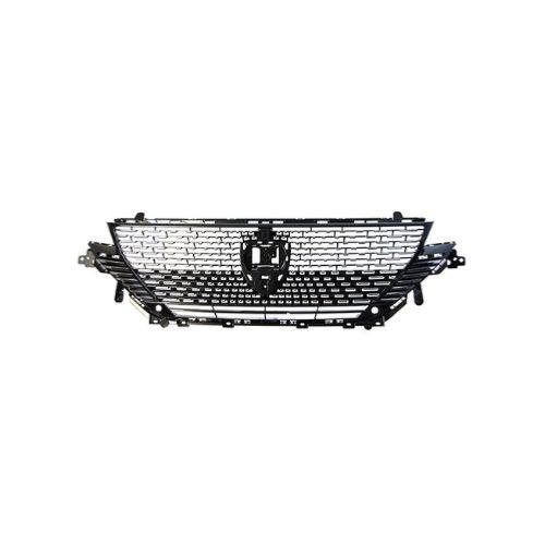 Grille de calandre pour PEUGEOT 308 III phase 1 depuis 2021, noire brillante, avec bords chromés, avec trous radar, Neuve
