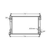 Radiateur de refroidissement moteur pour LANCIA DELTA depuis 2008, OEM: 1300287, Neuf