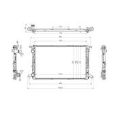 Radiateur de refroidissement moteur pour AUDI A5 II ph.1 2017-2020, OEM: 8W0121251AK, Neuf