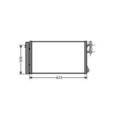 Condenseur de Climatisation pour BMW Serie 1 E87 2004-2007, OEM: 64539229021, Neuf