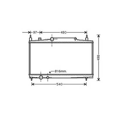 Radiateur de refroidissement moteur pour CITROËN C5 I ph.1 2001-2004, OEM: 1330A5, Neuf