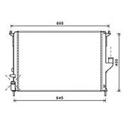 Radiateur de refroidissement moteur pour DACIA LOGAN I ph.2 2008-2012, OEM: 8200735039, Neuf