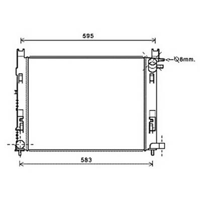 Radiateur de refroidissement moteur pour RENAULT CLIO IV ph.1 2012-2016, OEM: 214100078R, Neuf