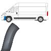 Embout - Tour d'aile avant gauche pour PEUGEOT BOXER II ph.2 2014-2023, partie avant, noire, Neuf