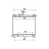 Radiateur de refroidissement moteur pour HYUNDAI i10 I ph.1 2007-2009, OEM: 253100X330, Neuf