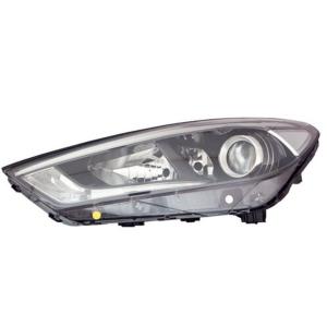 Phare optique avant gauche à LED pour HYUNDAI TUCSON III phase 1, 2015-2018, H7+H7+H7+PY21W, fond noir, Neuf 