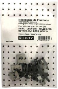 Kit de fixation assemblage Cache sous moteur pour VOLKSWAGEN GOLF IV, 1998-2003 (modèle diesel), Neuf