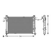 Radiateur de refroidissement moteur pour MERCEDES CLASSE C ph.1 2000-2004 (W203), OEM: 2035002303, Neuf