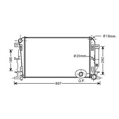Radiateur de refroidissement moteur pour MERCEDES SPRINTER II ph.1 2006-2013 (W906), OEM: 2E0121253, Neuf