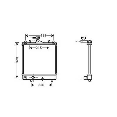 Radiateur de refroidissement moteur pour OPEL AGILA 2000-2008, OEM: 09208632, Neuf