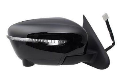 Rétroviseur gauche pour NISSAN JUKE I phase 2 depuis 05/2014, électrique, dégivrant, rabattable, avec feu clignotant, blis, 15 pin, Neuf à peindre