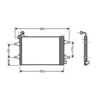 Condenseur de Climatisation pour VOLKSWAGEN FOX 2005-2012, OEM: 6Q0820411K, Neuf