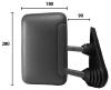 Rtroviseur droit manuel pour IVECO DAILY 1989-1996, bras court, Neuf