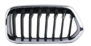 Grille gauche pour BMW X2 F39 depuis 2018, noire chromee, Neuve
