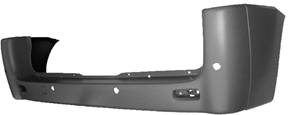 Pare chocs arrière pour FIAT SCUDO II 2007-2016, (châssis court), trous radar, Neuf à peindre