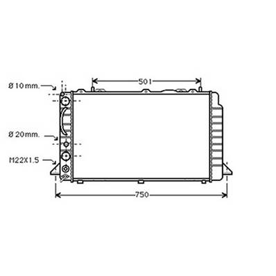 Radiateur de refroidissement moteur pour AUDI 80 B4 1991-1994, OEM: 8A0121251, Neuf