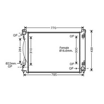 Radiateur de refroidissement moteur pour AUDI A6 III ph.1 2004-2008, OEM: 4F0121251AA, Neuf