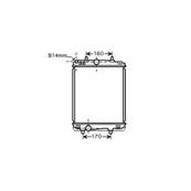 Radiateur de refroidissement moteur pour CITROËN C1 I ph.1 2005-2008, OEM: 16400YV020, Neuf