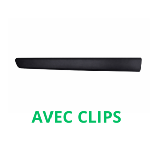 Moulure baguette latérale sur porte avant gauche pour PEUGEOT PARTNER I phase 2, 2002-2008, RANCH, Noire, avec clips, Neuve
