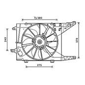 Ventilateur Radiateur moteur pour DACIA LOGAN I ph.2 2008-2012, OEM: 6001550562, Neuf