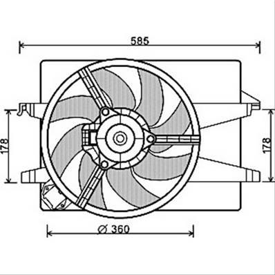 Ventilateur Radiateur moteur pour FORD FIESTA Mk5 ph.1 2002-2005, OEM: 1358334, Neuf