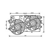 Ventilateur Radiateur moteur pour FIAT GRANDE PUNTO 2005-2009, OEM: 55703903, Neuf