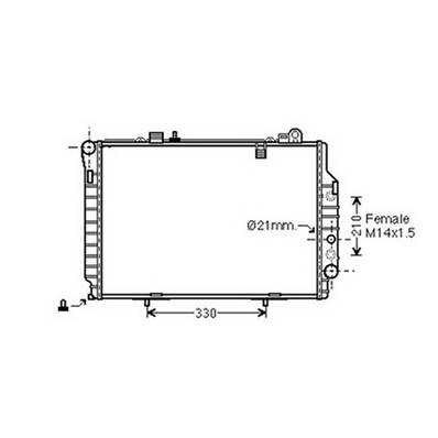 Radiateur de refroidissement moteur pour MERCEDES CLASSE C 1993-2000 (W180-202), OEM: A2025005603, Neuf