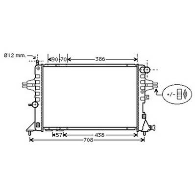 Radiateur de refroidissement moteur pour OPEL ZAFIRA A 1999-2005, OEM: 9192578, Neuf