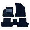 Kit 4 Tapis de sol Auto pour PEUGEOT 3008 I 2009-2017, avec sigle 3008, moquette noire et clips, Neuf