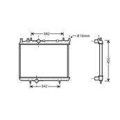 Radiateur de refroidissement moteur pour PEUGEOT 106 ph.2 1998-2005, OEM: 1330N2, Neuf
