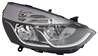 Phare Optique avant droit pour RENAULT CLIO IV phase 1, 2012-2016, H7+H1, fond noir, contour chrom