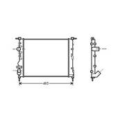 Radiateur de refroidissement moteur pour RENAULT KANGOO I ph.1 1997-2003, OEM: 7700836301, Neuf