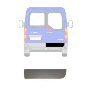 Moulure baguette arrière sur porte arrière droite pour RENAULT MASTER III phase 3, depuis 2019, Noire 87 cm, Neuve