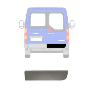 Moulure baguette arrière sur porte arrière droite pour RENAULT MASTER III phase 3, depuis 2019, Noire, Neuve