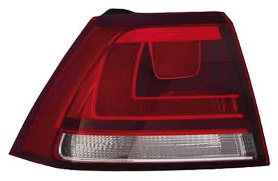 Feu arrière gauche extérieur pour VOLKSWAGEN GOLF VII ph. 1 2012-2016 rouge/blanc, Neuf