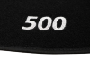Kit 4 Tapis de sol Auto pour FIAT 500 de 2007 à 2015, avec sigle 500 moquette noire et CLIPS, Neuf