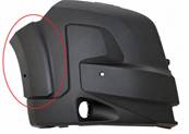 Crosse avant droite pour PEUGEOT BOXER III phase 1 depuis 01/2024, noire, avec antibrouillard, 2 trous PDC et supports, pour modèles avec élargisseurs d’aile, Neuve