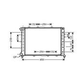 Radiateur de refroidissement moteur pour ALFA ROMEO 156 ph.1 1997-2003, OEM: 60619881, Neuf
