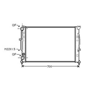 Radiateur de refroidissement moteur pour VOLKSWAGEN PASSAT B5 ph.2 2000-2005, OEM: 4B0121251AG, Neuf